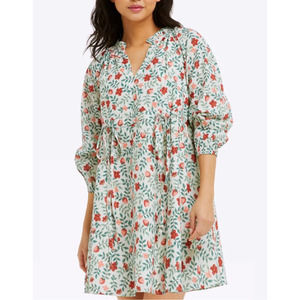 Draper James Kellie Babydoll Dress in Strawberry Field Medium
